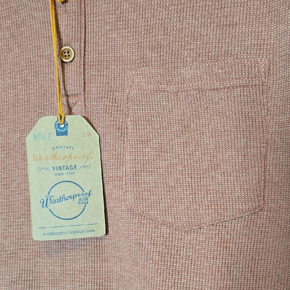 Weatherproof Vintage Polo Shirt, Tandoori Spice Orange, Mens Size Medium, NEW - Picture 3 of 8